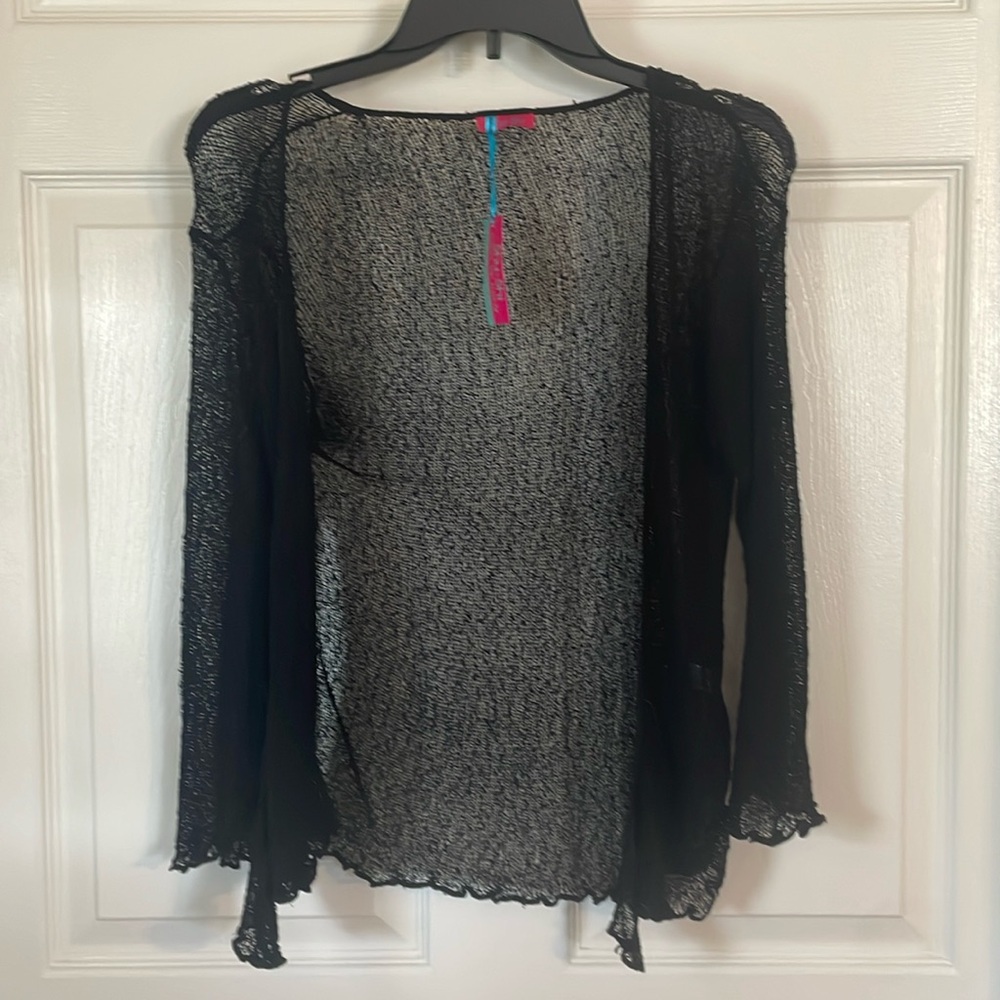 Black knit cardigan
